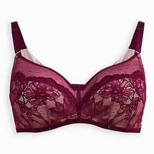 Torrid Bra! Dotted Lace! Back-Smoothing! Sizes 46B & 44C, 46C, 38D, 44D, NWT!
